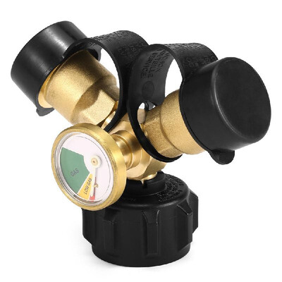 Propane Tank Y-Splitter Adapter Two Way LPG Adapter Tee Connector QCC1 Tank T Adapter with Gauge for BBQ Grills Camping Stoves Hea
Propane Tank Y-Splitter Adapter Two Way LPG Adapter Tee Connector QCC1 Tank T Adapter with Gauge for BBQ Grills Camping Stoves Hea