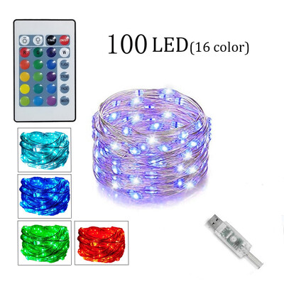 LED String Lights 100 LED 33ft USB Copper Wire RGB Starry Fairy String Light with Remote Control Waterproof Lights for Decor
LED String Lights 100 LED 33ft USB Copper Wire RGB Starry Fairy String Light with Remote Control Waterproof Lights for Decor