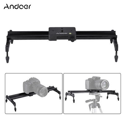 Andoer 40cm 157in Portable Aluminum Alloy Camera Track Dolly Slider Stabilizer Rail System Max Load 6kg 13lb for Nikon Canon 
Andoer 40cm 157in Portable Aluminum Alloy Camera Track Dolly Slider Stabilizer Rail System Max Load 6kg 13lb for Nikon Canon