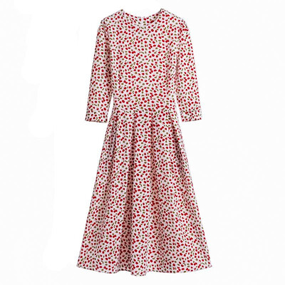 Fashion Women Elegant Floral Dress 34 Sleeves Pleated High Waist Vintage A-Line Party Casual Midi Dress
Fashion Women Elegant Floral Dress 34 Sleeves Pleated High Waist Vintage A-Line Party Casual Midi Dress