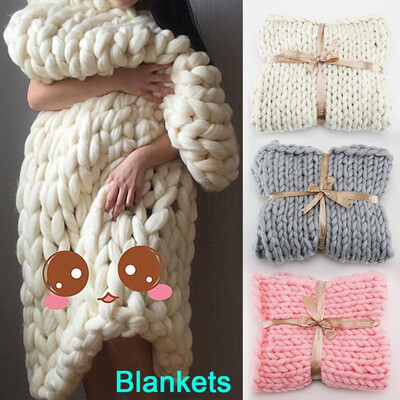 Thick Line Hand-woven Blanket Adult Children Wool Blanket Coarse Wool Needle Knitting Blanket
Thick Line Hand-woven Blanket Adult Children Wool Blanket Coarse Wool Needle Knitting Blanket