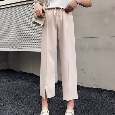 Tailored Women Casual Solid Color Loose Chiffon High Pant Elastic Waist Ankle-Length Pant
Tailored Women Casual Solid Color Loose Chiffon High Pant Elastic Waist Ankle-Length Pant