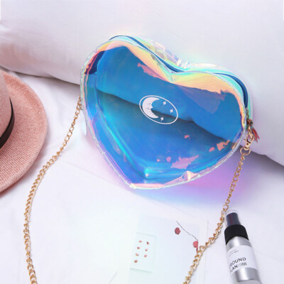 Women Fashion New Heart Shape Colorful Makeup Laser Shoulder Bag Mini Purse Wallet Holographic Clutch Bag Selling
Women Fashion New Heart Shape Colorful Makeup Laser Shoulder Bag Mini Purse Wallet Holographic Clutch Bag Selling