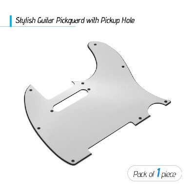 3Ply Guitar Pickguard with Single Coil Pickup Hole for Telecaster Style Electric Guitar White Pearl
3Ply Guitar Pickguard with Single Coil Pickup Hole for Telecaster Style Electric Guitar White Pearl