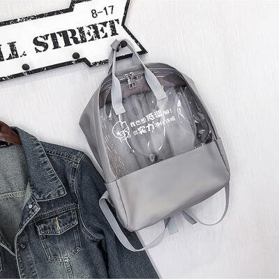 2019 New Wave Fashion Transparent Large Capacity Backpack