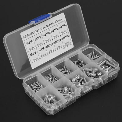 Greensen 200pcs 1 Box M36\M38\M310\M312\M316\M46\M48\M610\M412\M416 Hex Socket Head Screw Set
Greensen 200pcs 1 Box M36\M38\M310\M312\M316\M46\M48\M610\M412\M416 Hex Socket Head Screw Set