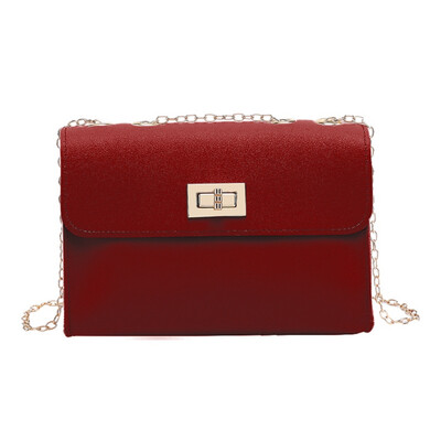 Korean Style Women Cover-Style Lock Small Square Bag Fashion Solid Color Messenger Bags Chain Phone Bags Crossbody PU Bag
Korean Style Women Cover-Style Lock Small Square Bag Fashion Solid Color Messenger Bags Chain Phone Bags Crossbody PU Bag