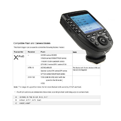 Godox Xpro-F TTL Wireless Flash Trigger Transmitter Support TTL Autoflash 18000s HSS Large LCD 5 Group Buttons 11 Customizable Fu
Godox Xpro-F TTL Wireless Flash Trigger Transmitter Support TTL Autoflash 18000s HSS Large LCD 5 Group Buttons 11 Customizable Fu