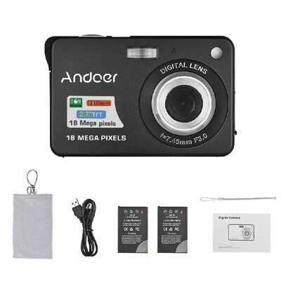 Andoer 18M 720P HD Digital Camera Video Camcorder with 2pcs Rechargeable Batteries 8X Digital Zoom Anti-shake 27inch LCD Kids Chr
Andoer 18M 720P HD Digital Camera Video Camcorder with 2pcs Rechargeable Batteries 8X Digital Zoom Anti-shake 27inch LCD Kids Chr