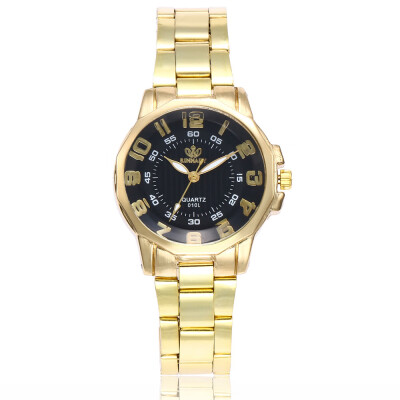 New alloy steel belt ladies watch digital double scale