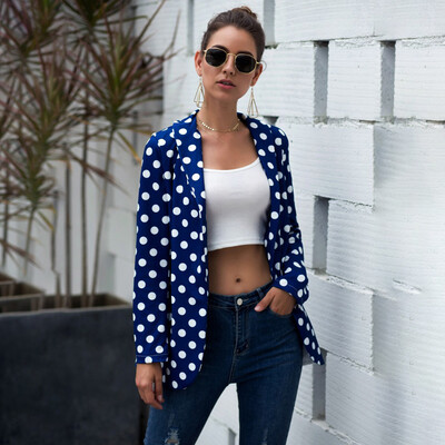 Ladies Long Sleeve Coat Polka Dots Cardigan Jacket Business Formal Casual Blazer
Ladies Long Sleeve Coat Polka Dots Cardigan Jacket Business Formal Casual Blazer