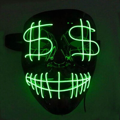 Halloween Scary Mask Cosplay LED Costume Frightening Glowing EL Wire Light Up Mask For Festival Party Drop ship 
Halloween Scary Mask Cosplay LED Costume Frightening Glowing EL Wire Light Up Mask For Festival Party Drop ship