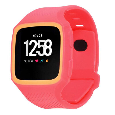 SDQB-007 Watch Band Silicone Replacement Watch Strap with Shock Proof Protective Case for Fitbit Versa Smart Watch
SDQB-007 Watch Band Silicone Replacement Watch Strap with Shock Proof Protective Case for Fitbit Versa Smart Watch
