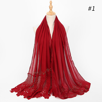 New lace hot drilling lace scarf new Muslim scarf solid color national headscarf MSL060
New lace hot drilling lace scarf new Muslim scarf solid color national headscarf MSL060