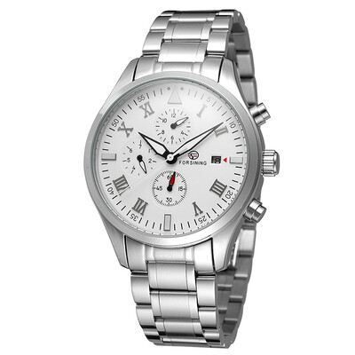 Forsining authentic mens automatic mechanical watch three-eye six-pin waterproof steel belt mens watch
Forsining authentic mens automatic mechanical watch three-eye six-pin waterproof steel belt mens watch