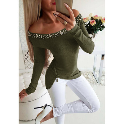 Tailored Autumn Women Solid Color Off Shoulder Tops Irregular Slim Long Sleeve T Shirt
Tailored Autumn Women Solid Color Off Shoulder Tops Irregular Slim Long Sleeve T Shirt