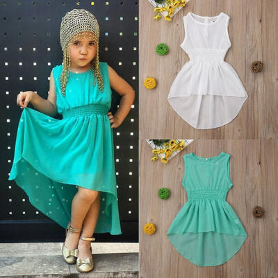 New Kids Baby Girls Dress Sleeveless Princess Wedding Pageant Party Tutu Dresses