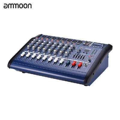 ammoon 8 Channels Powered Mixer Amplifier Digital Audio Mixing Console Amp with 48V Phantom Power USB SD Slot for Recording DJ St
ammoon 8 Channels Powered Mixer Amplifier Digital Audio Mixing Console Amp with 48V Phantom Power USB SD Slot for Recording DJ St