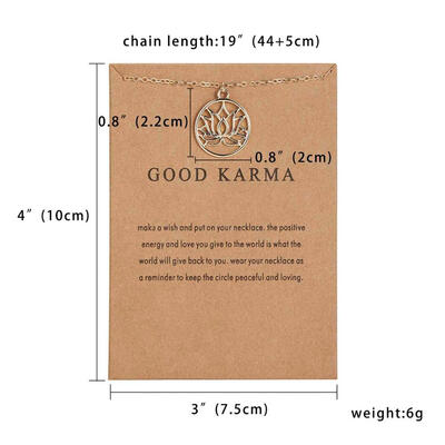 Rinhoo Good karma Jewelry Hollow Palm Lotus Pendant Necklace Women New Minimalist Clavicle Chain Choker Necklace With Wish Card
Rinhoo Good karma Jewelry Hollow Palm Lotus Pendant Necklace Women New Minimalist Clavicle Chain Choker Necklace With Wish Card