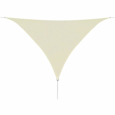 Sunshade Sail HDPE Triangular 164x164x164 Cream