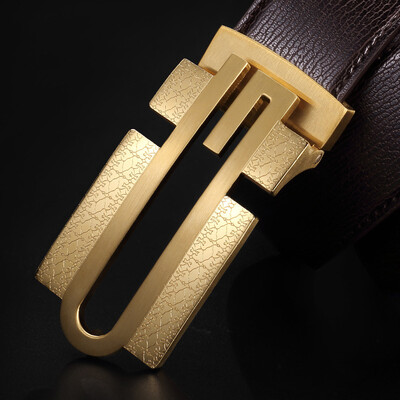 High-end mens belt leather top layer leather steel buckle belt mens youth&smooth buckle business tide belt gift
High-end mens belt leather top layer leather steel buckle belt mens youth&smooth buckle business tide belt gift