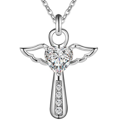Silver Necklace Zircon Crystal Cross Heart Sun Flower Cherry Flower Pendant Necklace Double Heart Pendants Jewelry for Women
Silver Necklace Zircon Crystal Cross Heart Sun Flower Cherry Flower Pendant Necklace Double Heart Pendants Jewelry for Women