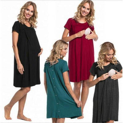 New Pregnant Womens Maternity Clothes Cotton Summer Solid Nursing Shirt Dress
New Pregnant Womens Maternity Clothes Cotton Summer Solid Nursing Shirt Dress