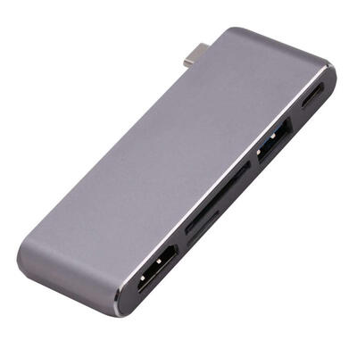 Type-C Hub 5-in-1 USB C Adapter With USB 30 4K HDMI SDTF Card Reader USB C PD Charging Port For Type-C Laptops
Type-C Hub 5-in-1 USB C Adapter With USB 30 4K HDMI SDTF Card Reader USB C PD Charging Port For Type-C Laptops