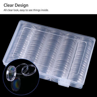 New 30mm Clear Round Coin Cases Capsules Container Holder Plastic Storage Box pealeseer
New 30mm Clear Round Coin Cases Capsules Container Holder Plastic Storage Box pealeseer