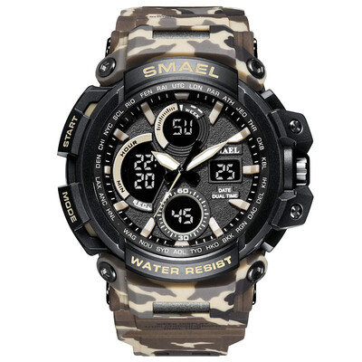 Gobestart SMAEL Men Sport Watch Dual Display Analog Digital LED Electronic Wrist Watches
Gobestart SMAEL Men Sport Watch Dual Display Analog Digital LED Electronic Wrist Watches