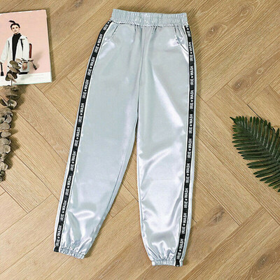Tailored Fashion Women Letter Pocket Elastic Waist Reflective Sport Ribbon Trousers Pants
Tailored Fashion Women Letter Pocket Elastic Waist Reflective Sport Ribbon Trousers Pants