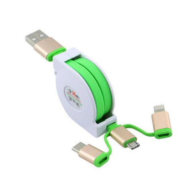 Retractable Charging Cable Lightning Micro USB Type C 3-in-1 Data Cable For IPhone Samsung Galaxy LG HTC Nokia 33ft-1m
Retractable Charging Cable Lightning Micro USB Type C 3-in-1 Data Cable For IPhone Samsung Galaxy LG HTC Nokia 33ft-1m