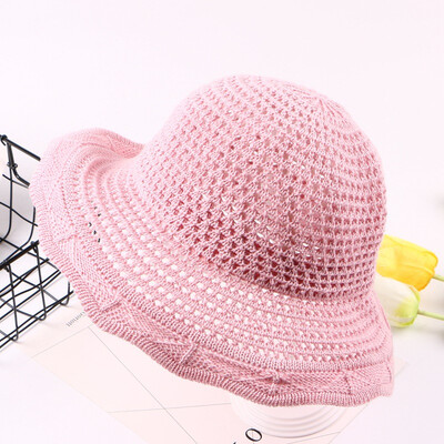Hat Spring Summer Korean Edition Travel Pot Cap Pure mesh fisherman hat Women foldable Beach Hat sunshade cap