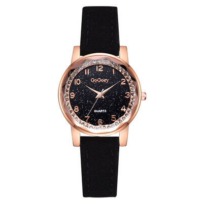 Fashion ladies exquisite quartz watch digital tick net red matte pu leather watch