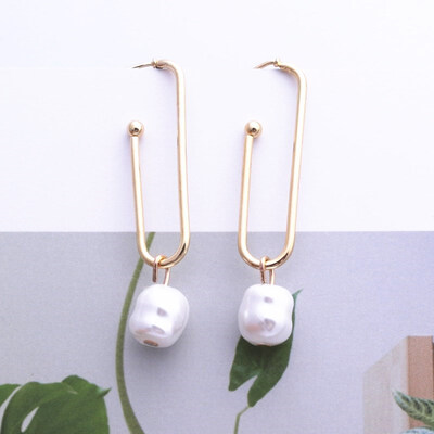 EK575 European Geometric Irregular Metal Imitation Pearl Drop Earrings for Women Jewelry Punk Simple Statement Mujer Pendientes
EK575 European Geometric Irregular Metal Imitation Pearl Drop Earrings for Women Jewelry Punk Simple Statement Mujer Pendientes
