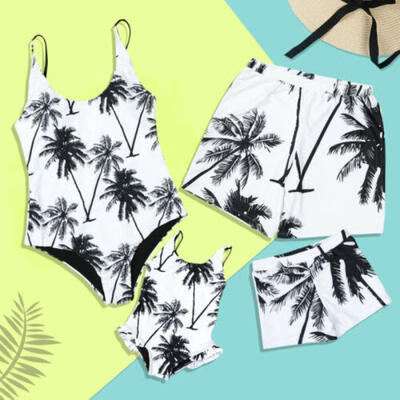 Family Swimwear Mother Daughter Matching Women Kid One Piece Palm Tree Swimsuit
Family Swimwear Mother Daughter Matching Women Kid One Piece Palm Tree Swimsuit