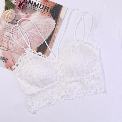 Fashion Lace Flowers Detachable Chest Pad Hem Breathable Hollow Bra Tube Tops Femele Solid Color Underwear Camisoles Tops
Fashion Lace Flowers Detachable Chest Pad Hem Breathable Hollow Bra Tube Tops Femele Solid Color Underwear Camisoles Tops