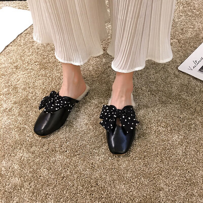 Sandals for women wearing autumn Korean version of bow-knotted fur shoes 100 pairs of Muller shoes with thick heels&half slip
Sandals for women wearing autumn Korean version of bow-knotted fur shoes 100 pairs of Muller shoes with thick heels&half slip