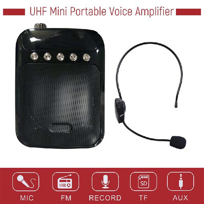UHF Mini Portable Voice Amp Amplifier Loudspeaker FM Radio with Wireless Headset Microphone Mic Support TF Card
UHF Mini Portable Voice Amp Amplifier Loudspeaker FM Radio with Wireless Headset Microphone Mic Support TF Card