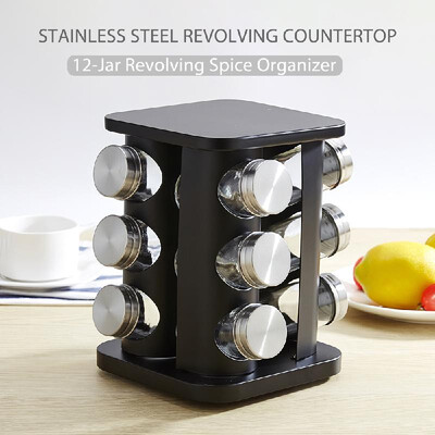 Revolving Countertop Spice Rack 12-Jar Revolving Spice Organizer Stainless Steel Rotating Spice Tower with Free Spice Refills
Revolving Countertop Spice Rack 12-Jar Revolving Spice Organizer Stainless Steel Rotating Spice Tower with Free Spice Refills