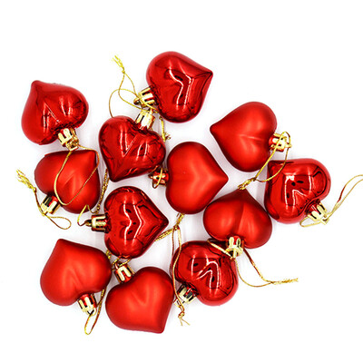 12pcs Heart Christmas Pendant Balls Xmas Tree Decor Party Wedding Home Ornament
12pcs Heart Christmas Pendant Balls Xmas Tree Decor Party Wedding Home Ornament