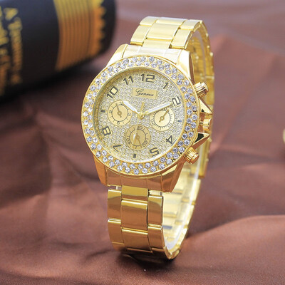 Geneva double-ring drill three-eye steel belt watch Business mens watch Diamond sand surface quartz watch
Geneva double-ring drill three-eye steel belt watch Business mens watch Diamond sand surface quartz watch