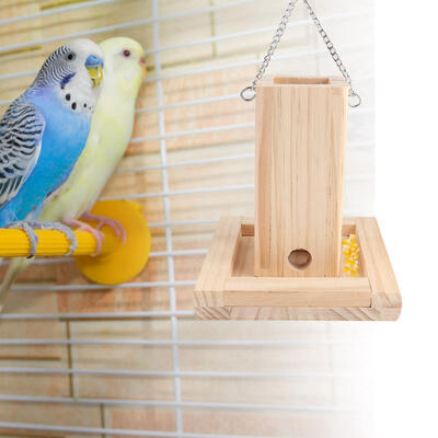 Greensen Durable Natural Wooden Hanging Bird Feeder Box Food Case with Chain for Parrots
Greensen Durable Natural Wooden Hanging Bird Feeder Box Food Case with Chain for Parrots