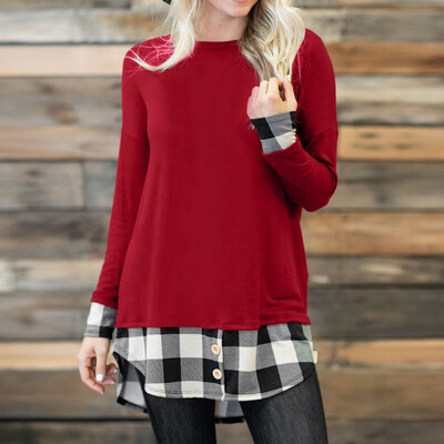 Nomeni Women Lady Fashion Soild Button Tops Plaid Splice Long Sleeve Tunic Shirt Blouse
Nomeni Women Lady Fashion Soild Button Tops Plaid Splice Long Sleeve Tunic Shirt Blouse