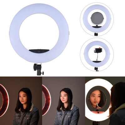 FD-480II 177" 45cm 96W Dimmable Bi-color 3200-5500K Macro LED Video Ring Light Lamp w LCD Display Make-up Mirror Smartphone Hol
FD-480II 177" 45cm 96W Dimmable Bi-color 3200-5500K Macro LED Video Ring Light Lamp w LCD Display Make-up Mirror Smartphone Hol