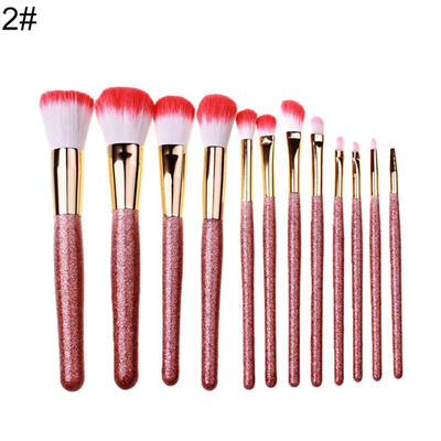 12Pcs Makeup Brushes Foundation Face Eyeshadow Eyelash Lips Cosmetics Tools
