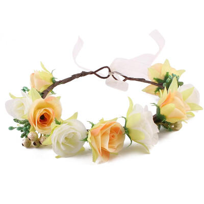 Flower Headband Kids Elastic Hairband Valentine Wedding Festival Garlands