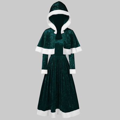 Gobestart Womens Merry Christmas Velvet Long Sleeve O-Neck Festival Dress And Hooded Cape
Gobestart Womens Merry Christmas Velvet Long Sleeve O-Neck Festival Dress And Hooded Cape