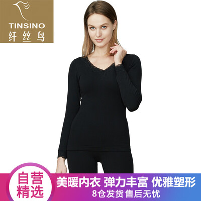 Filament bird TINSINO thermal underwear female body underwear terry lace collar medium thick high elastic bottoming body suit suit black ML 155-165
Filament bird TINSINO thermal underwear female body underwear terry lace collar medium thick high elastic bottoming body suit suit black ML 155-165
