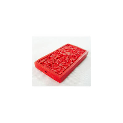 Cinnabar Beads Carved Lacquerware Rectangle Red 58mm long 30mm wide 7mm thick hole 2mm
Cinnabar Beads Carved Lacquerware Rectangle Red 58mm long 30mm wide 7mm thick hole 2mm